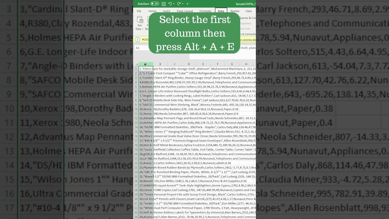 Quick & Easy Way to Separate Text in CSV Files π