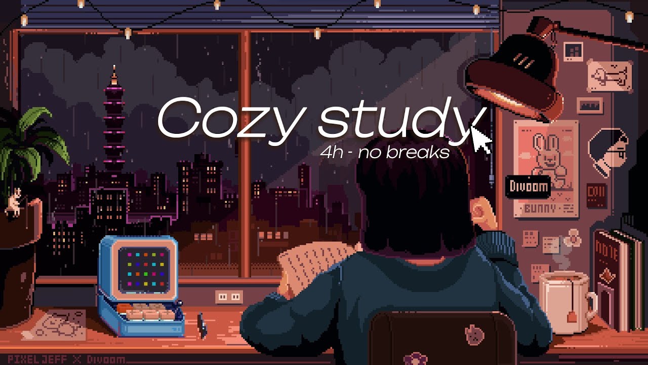 4 Hours of Cozy Lofi Music & Rain Sounds for Focus & Relaxation ☔