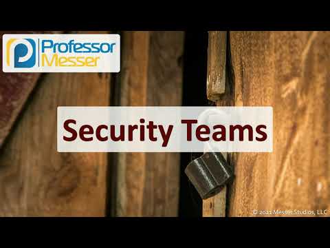 Security Teams - SY0-601 CompTIA Security+ : 1.8