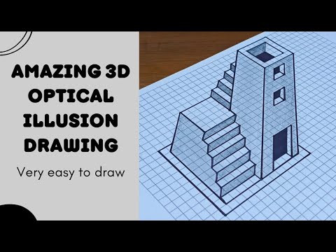 Easy 3D Illusions on Graph Paper 🎨