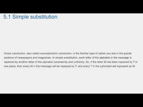012  Chapter 5  Substitution ciphers