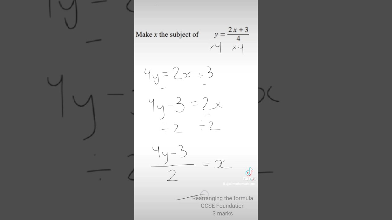 Rearranging Formulae | GCSE Maths Higher