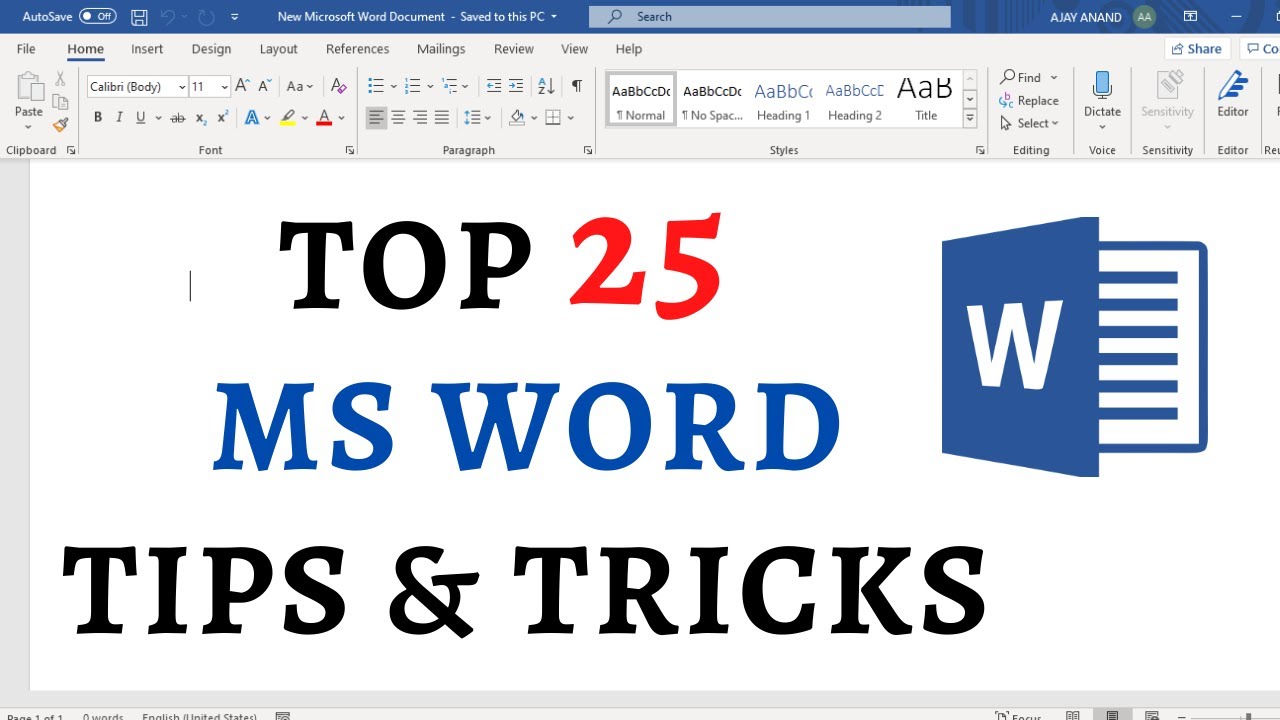 Top 25 Microsoft Word Tips & Tricks π
