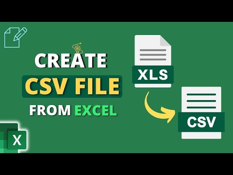 How to Create CSV File from Excel