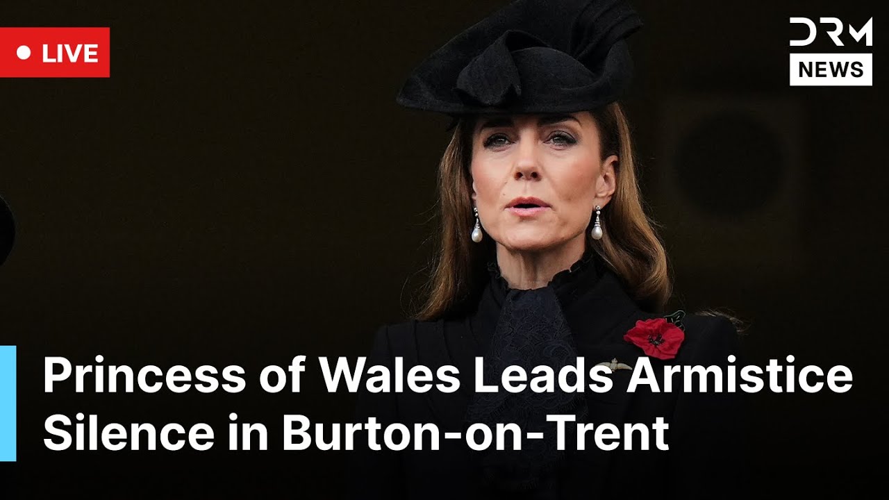 LIVE: Princess of Wales Leads Two-Minute Silence in Burton-on-Trent for Armistice Day | AC1G
