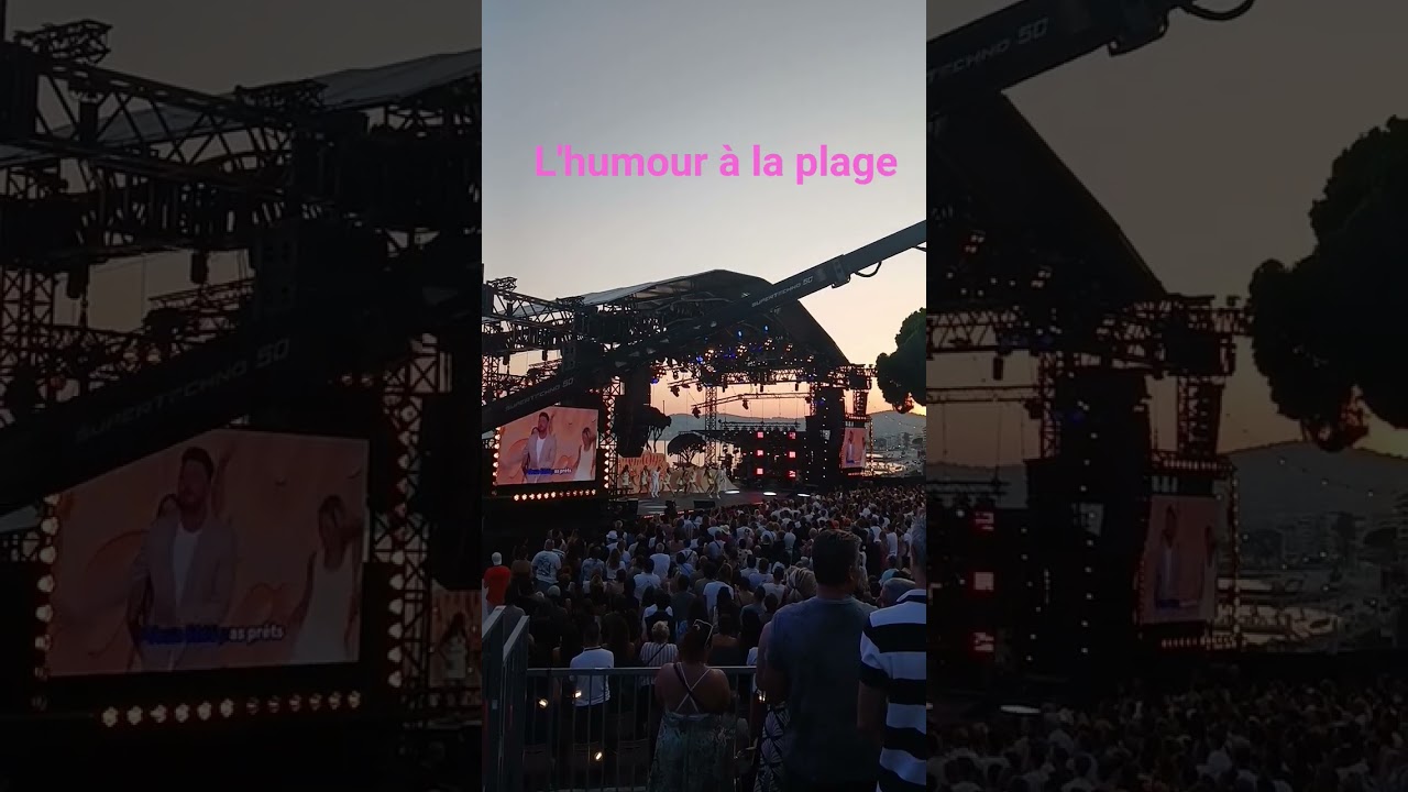 28 juin 2025 l'humour à la plage entrée de scène kev Adams #festival #musique #live #summer #concert
