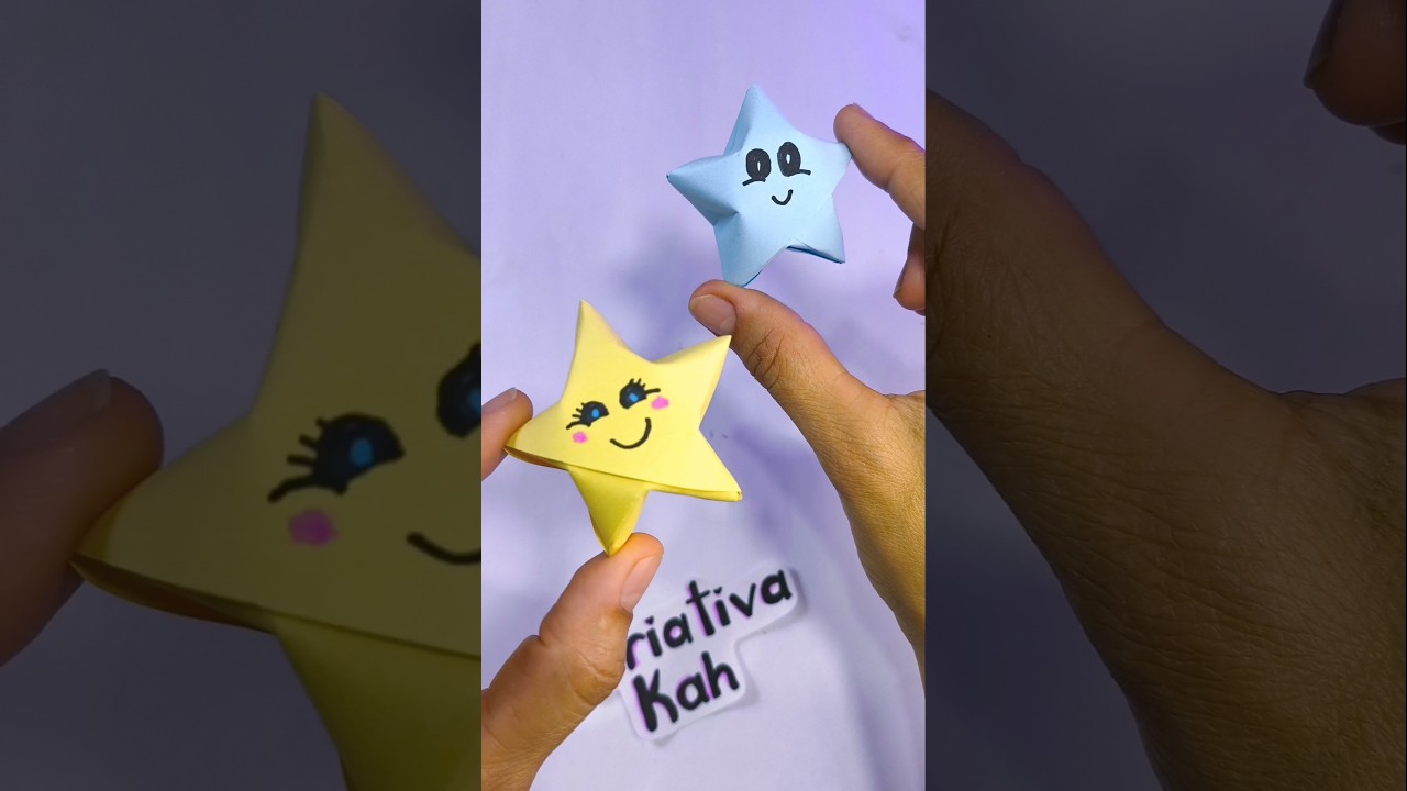 Como Fazer Estrela de Papel 3D ✨