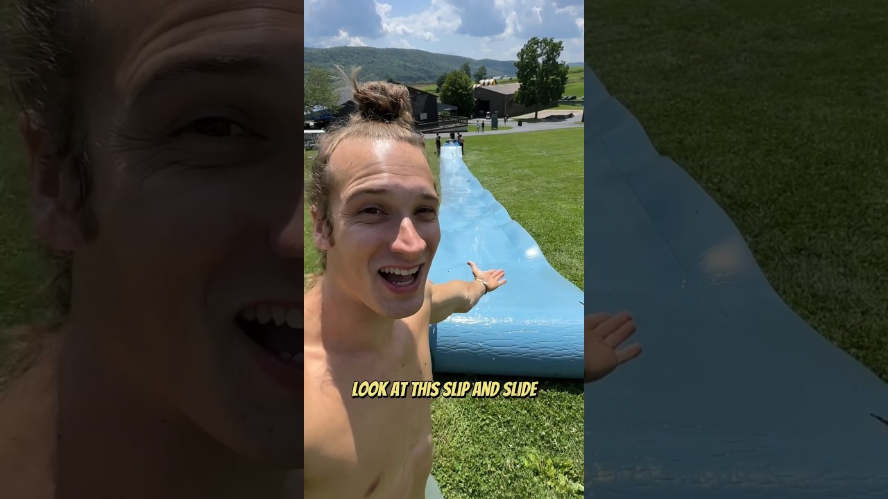 Epic Giant Slip 'N Slide at Camp Woodward! 🌊