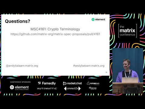 Why do I have 2 passwords? How to talk about encryption in Matrix