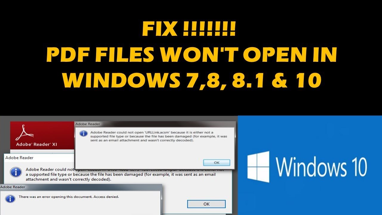 Fix PDF Opening Issues on Windows 7, 8, 10 & 11 🔧