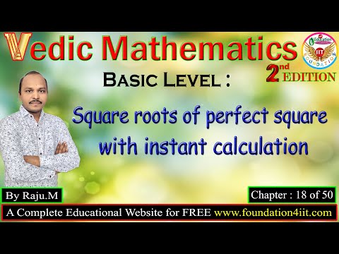 Square roots of Perfect square with Instant calculation || Vedic Maths Trick # 18 ||
