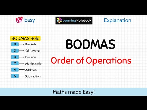 bodmas maths | Order of operations | BODMAS rule