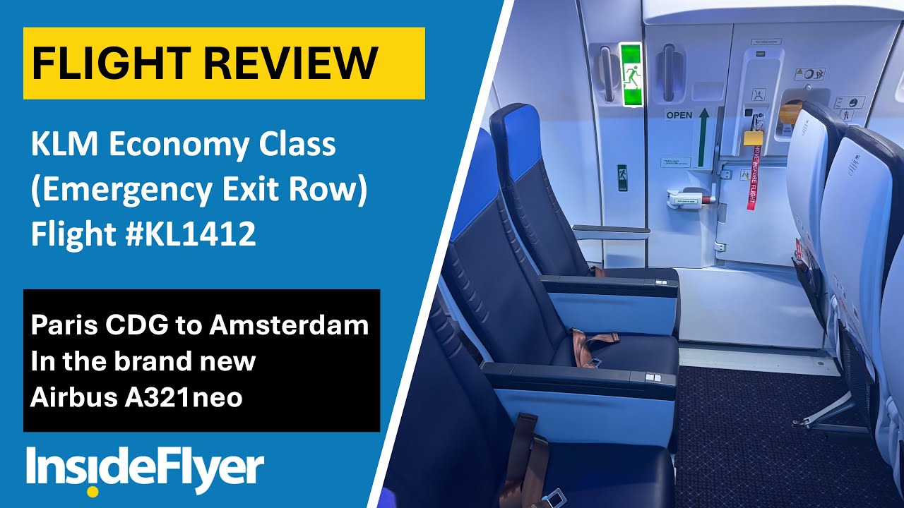 REVIEW | KLM's NEW Airbus A321neo | Economy Class - Paris CDG to Amsterdam |  ✈️ 🇫🇷