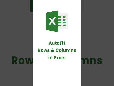 How to AutoFit rows and columns in Excel? #shorts #excel