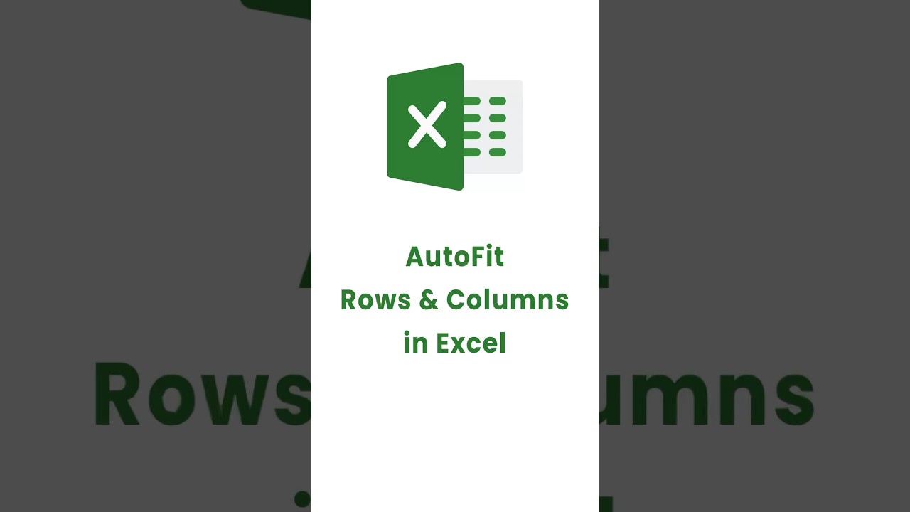Quick Guide: AutoFit Rows & Columns in Excel 📊