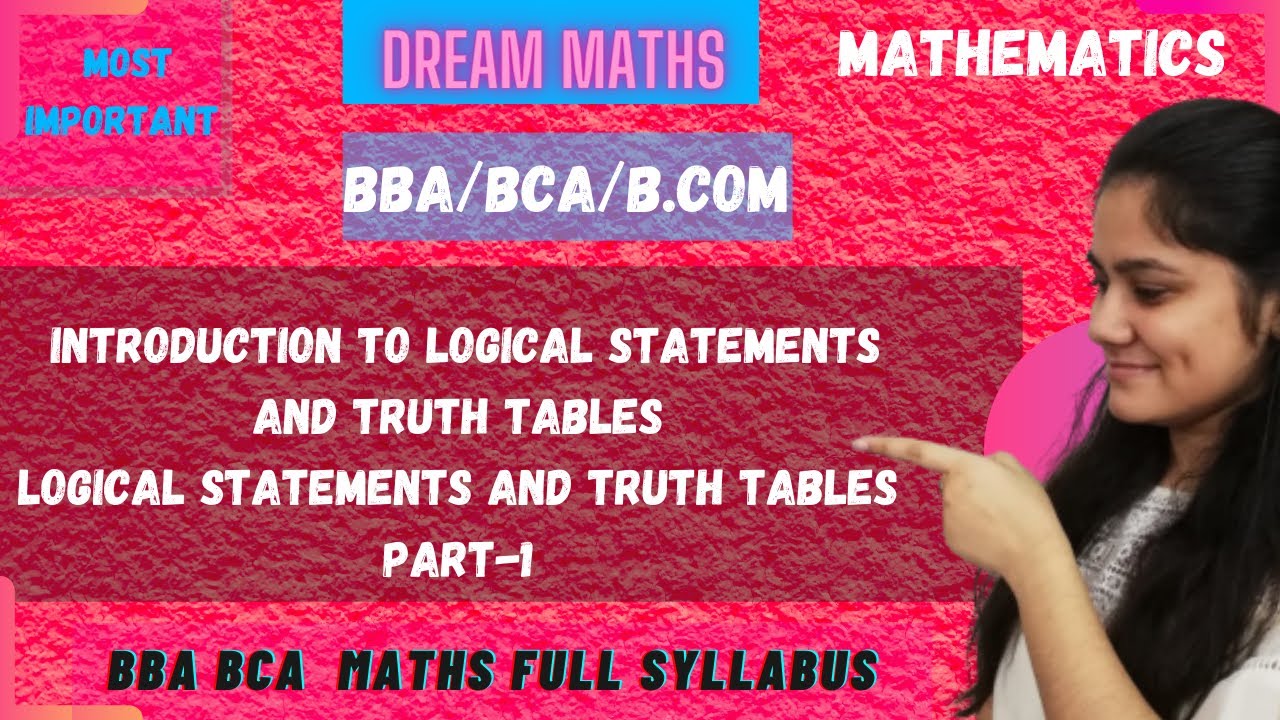 Master Logical Statements & Truth Tables | BBA & BCA Maths Tutorial 🧠
