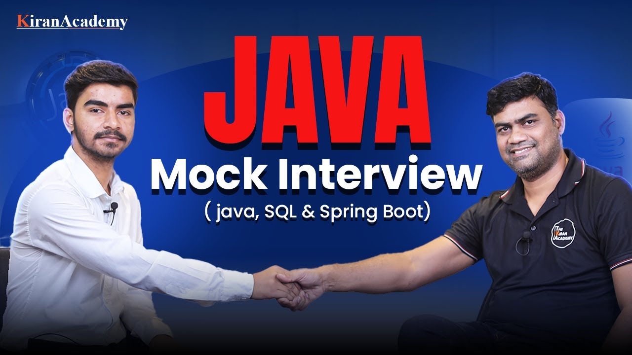 Java Mock Interview for Freshers: Main, JDBC & Spring Boot🔥