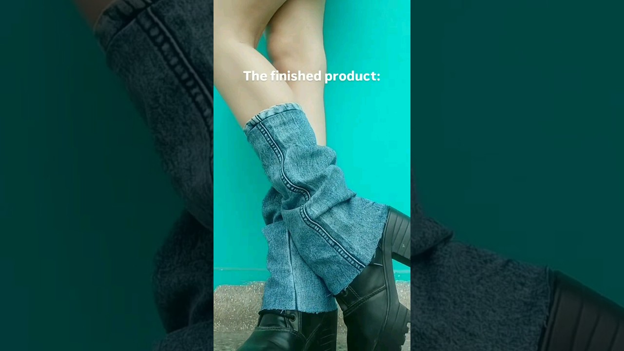 DIY Denim Leg Warmers Tutorial 🧵