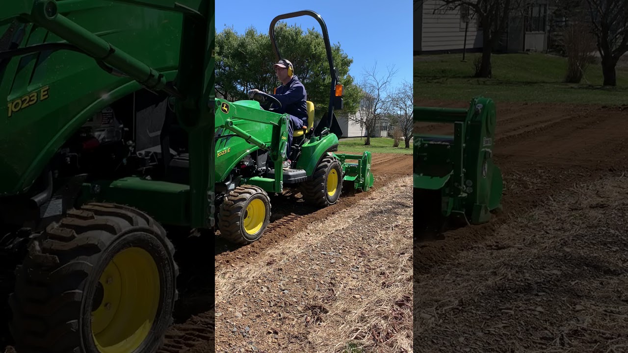 John Deere 1023E w/ RT3049 Tiller