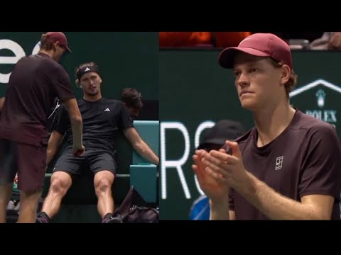 Jannik Sinner did heart winning gesture for Alexander Zverev after Zverev lost badly on Semi Final