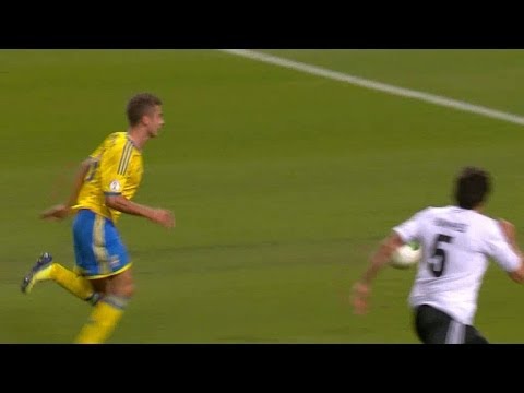 VM-kval: Kacaniklic gör 2-0 (Özil 2-1) Sverige - Tyskland
