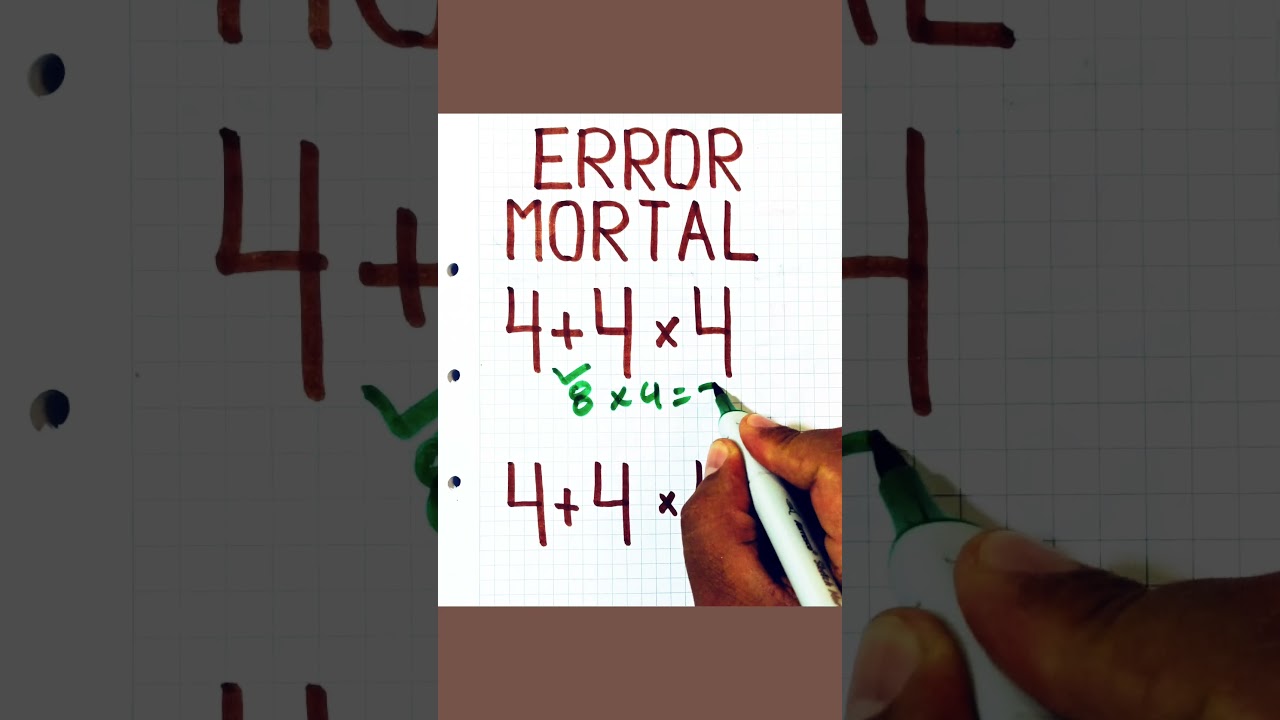 ¡Soluciona fácilmente el Error Mortal en Matemáticas! 📚