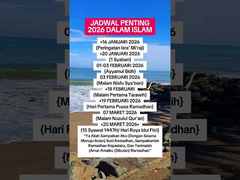 JADWAL PENTING ISLAM 2026 | Simpan & Bagikan
