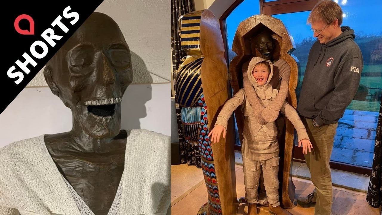 Father Builds £250 Life-Size Pharaoh for School Project 🏺
