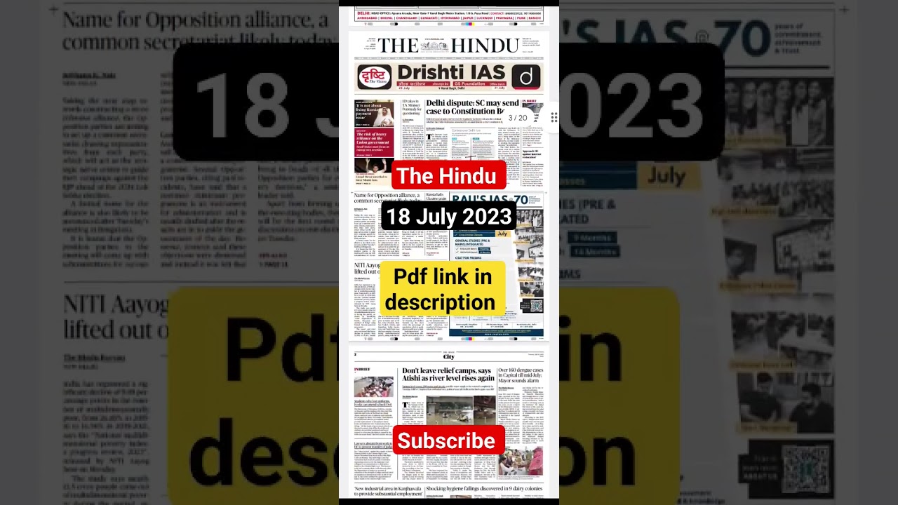 The Hindu Newspaper PDF - July 18, 2023