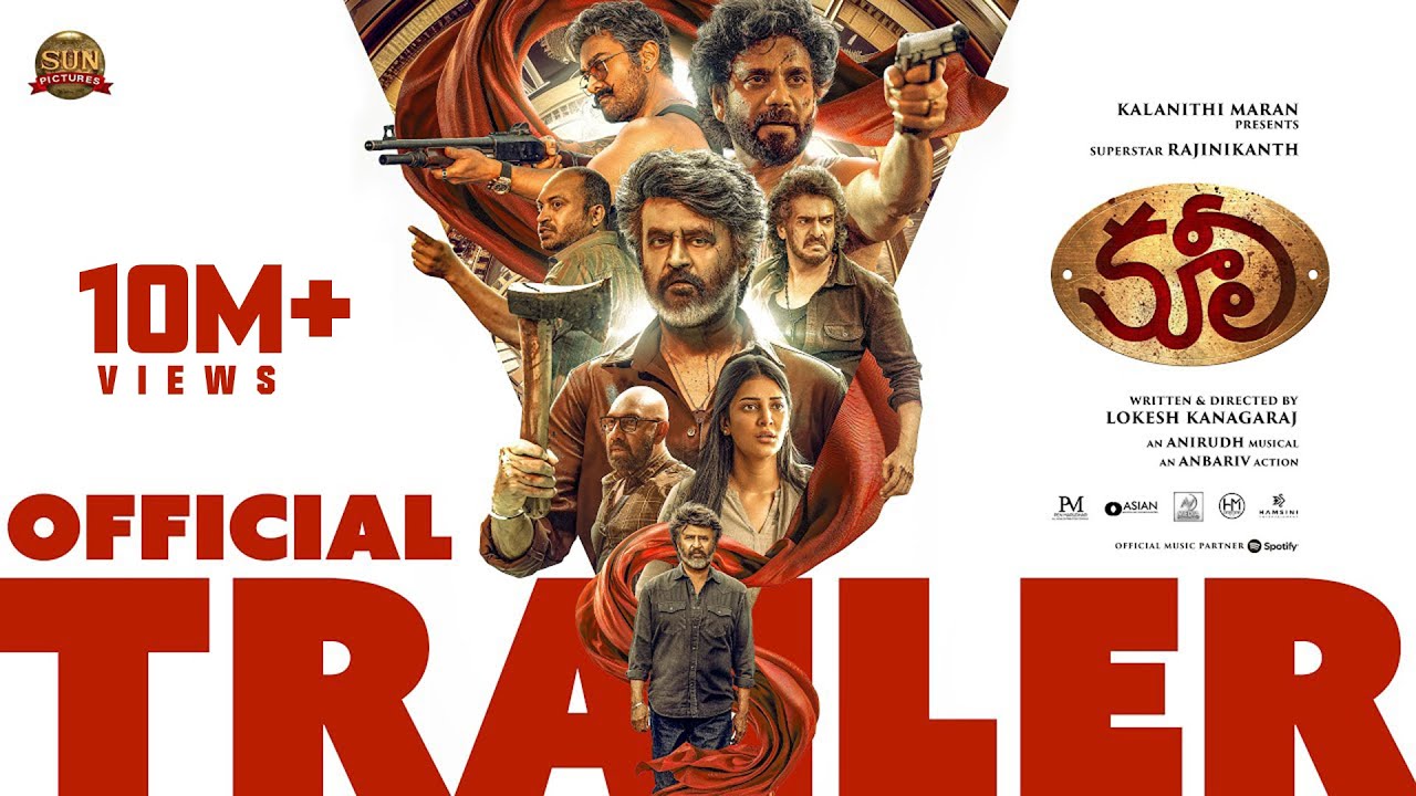 Coolie Telugu Trailer: Rajinikanth in Action 🎬