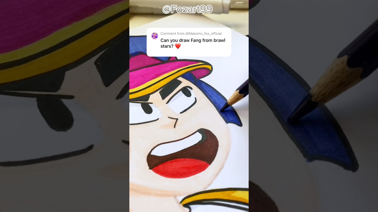Epic Fan Art of Fang from Brawl Stars ⭐️ | Step-by-Step Drawing Tutorial