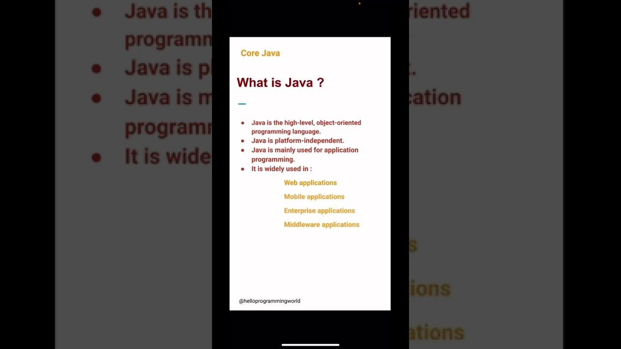 Java Explained: What Is Java? | Core Java Basics for Beginners 🖥️
