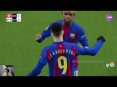 🔴بث مباشر برشلونة ضد إلتشي | الدوري الإسباني 2025 | محاكاة مباراة اليوم