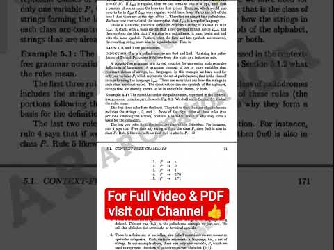 💥5th SEM THEORY OF COMPUTATION MODULE 3 NOTES || BCS503 #vtu #viral #toc #shorts