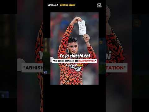 Abhishek Sharma on Manifestation 🔥 🤫 #shorts #abhisheksharma