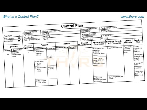 What is a Control Plan? || THORS Control Plan Course Preview