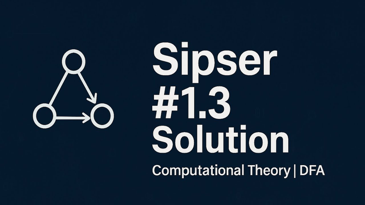 Mastering Sipser Exercise 1.3: Step-by-Step DFA Construction & Formal Proofs 🧠