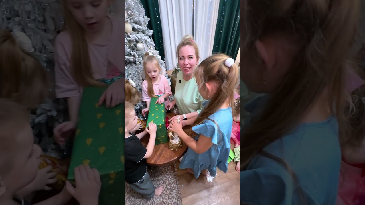 Многодетный папа и семья отмечают Новый год 🎉