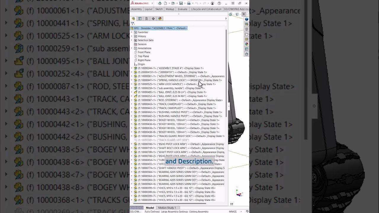Configure the Assembly Tree in SOLIDWORKS