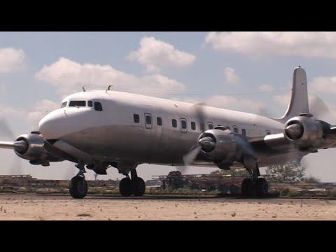 Best Vintage Aircraft Engine Sounds Douglas DC 6 Engine Start and Ground Run NO MUSIC!