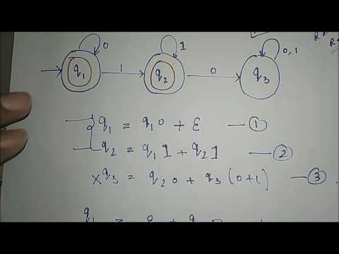 Convert FA to Regular Expression using Arden's Theorem