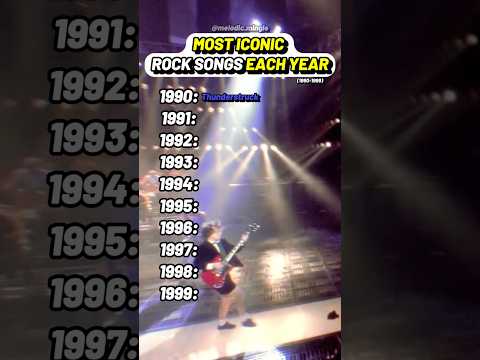 Most Iconic ROCK songs EACH YEAR - 1990-1999 #1990s #90s #90smusic