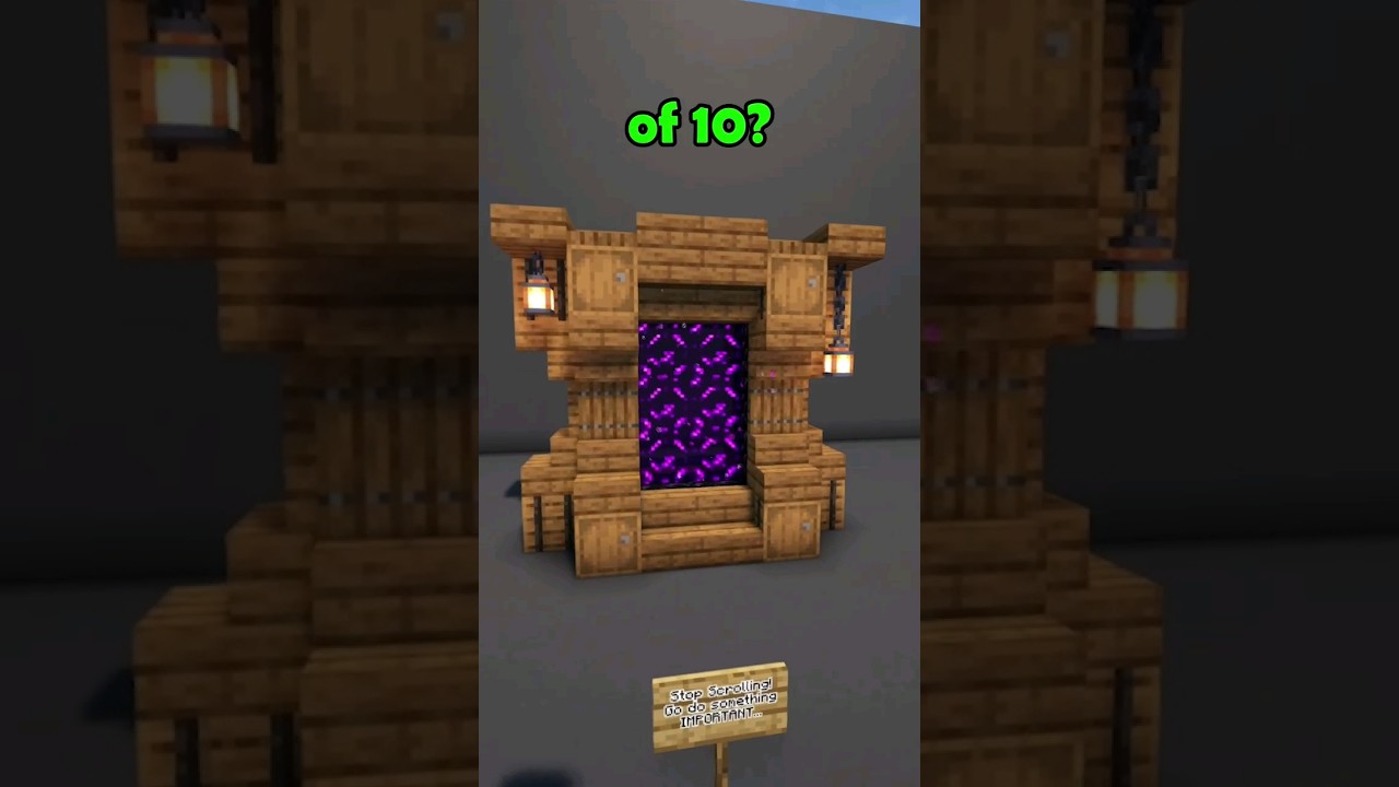 Minecraft Spruce Nether Portal 🔮 [Design Tutorial] #minecraft
