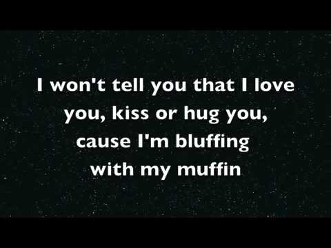 Lady GaGa Poker Face Lyrics on screen