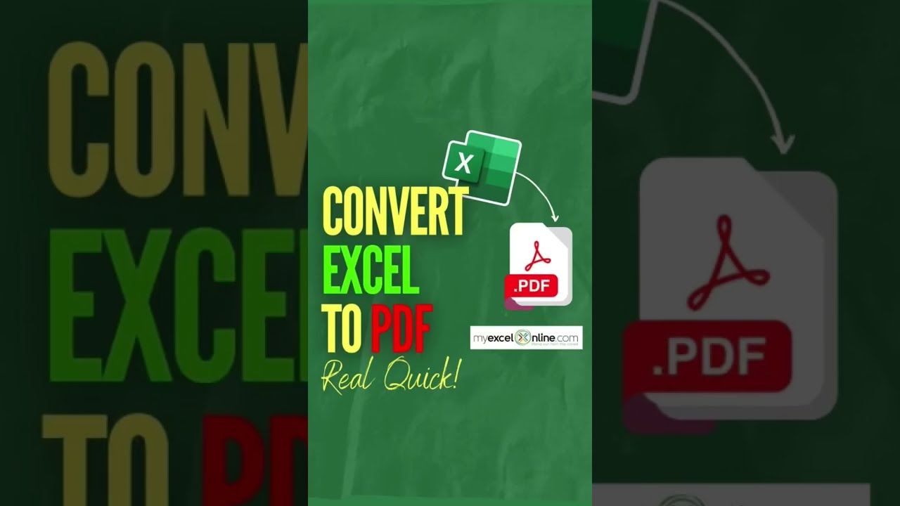 Quickly Convert Excel to PDF