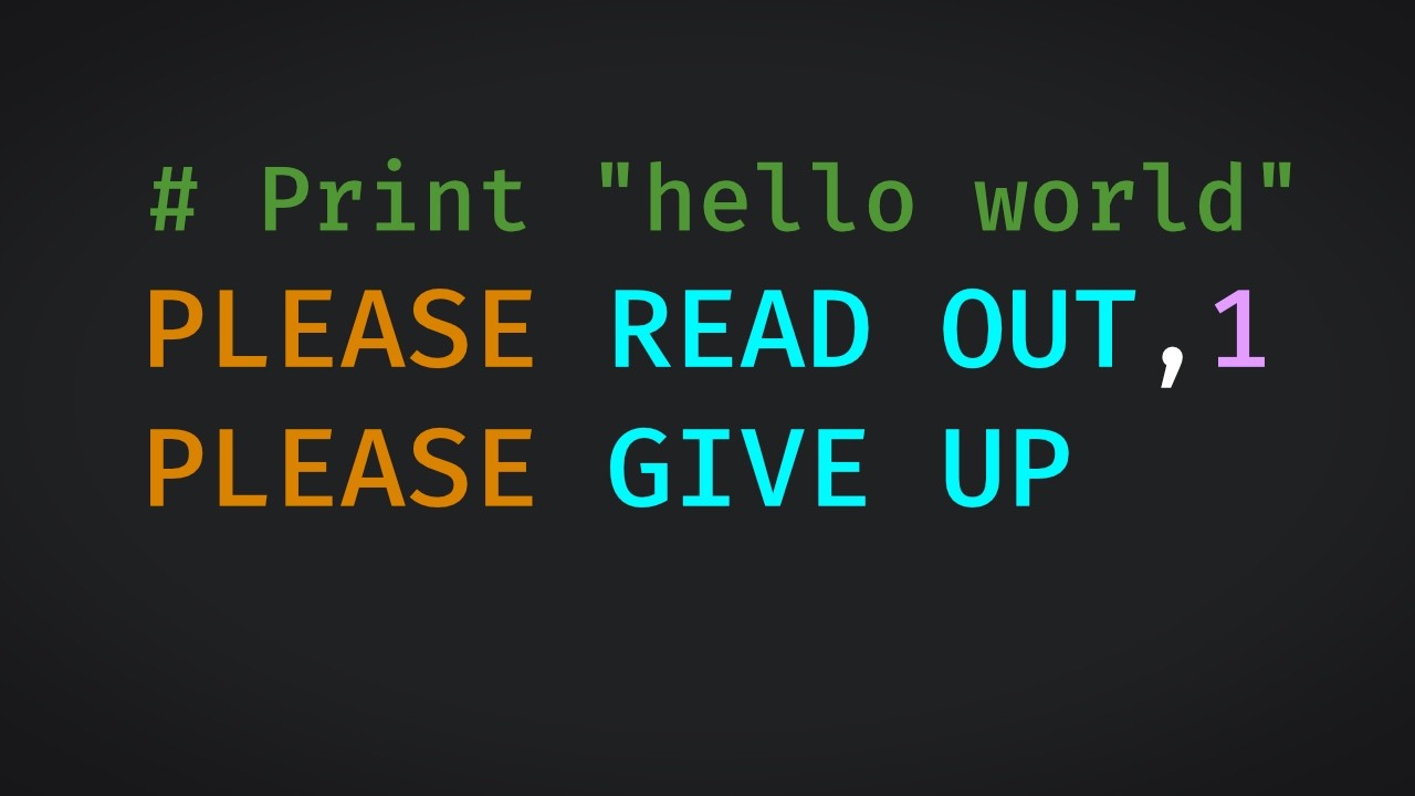 Unknown Programming Languages to Explore