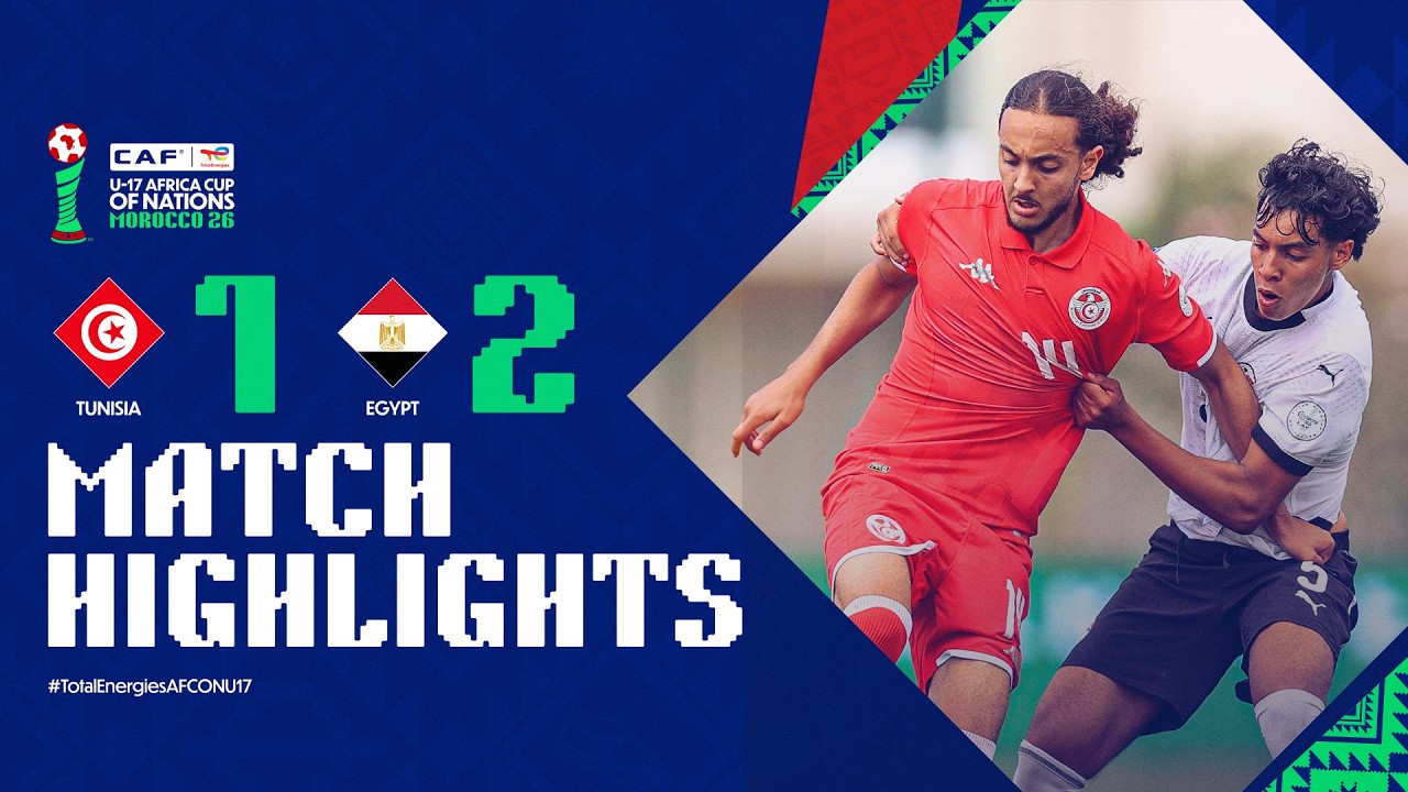 Tunisia 1-2 Egypt Match Highlights l TotalEnergies AFCON U-17 l Matchday 2