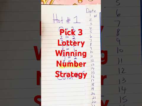 Pick 3 Lottery: Strategy for Picking Winning Lottery Numbers