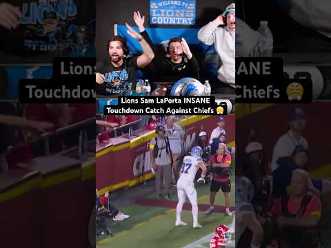 Sam LaPorta with an insane touchdown catch against the Chiefs! #detroitlions #nfl #kansascitychiefs