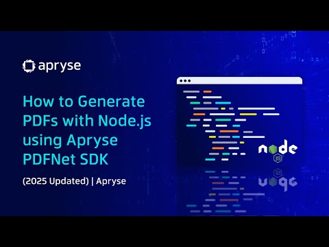 PDF Generation with Apryse PDFNet Node.js SDK